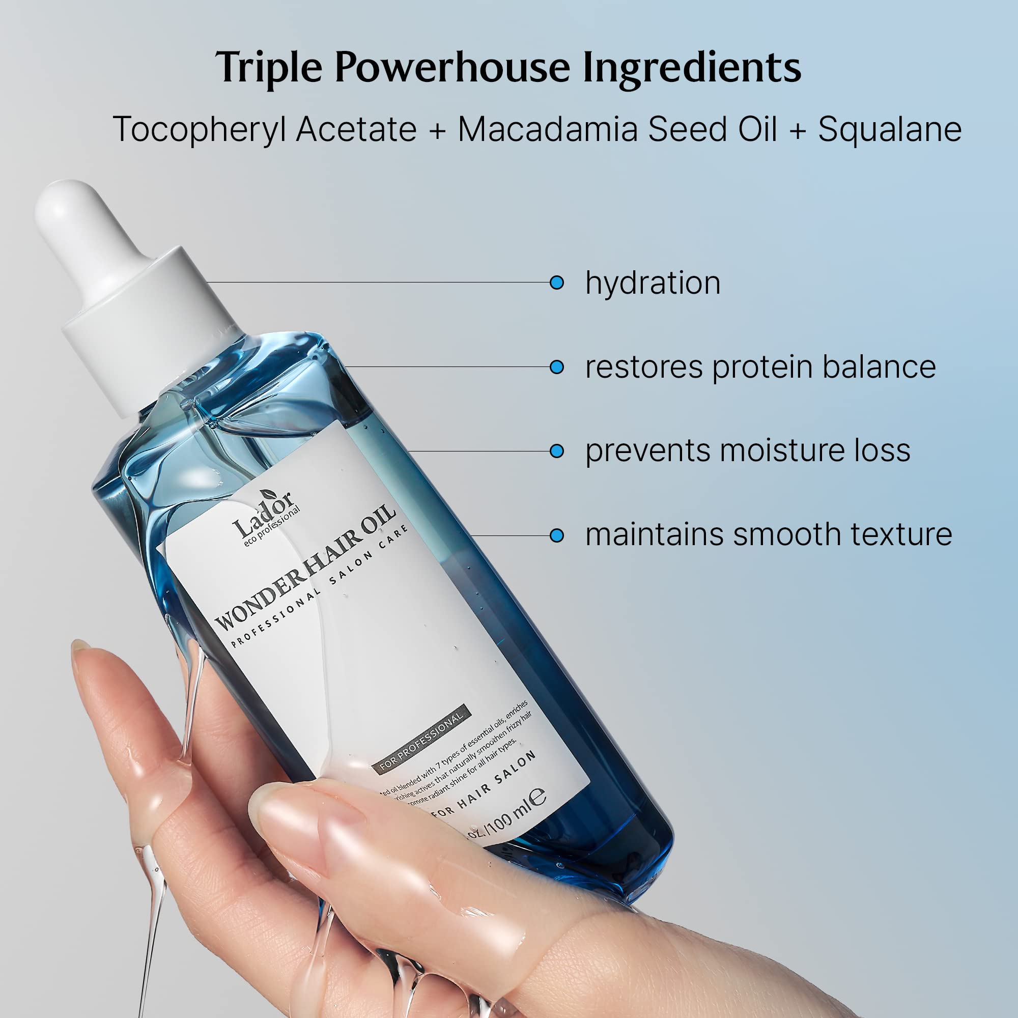 LA'DOR Wonder Hair Oil cruelty-free formula with salon-grade promise