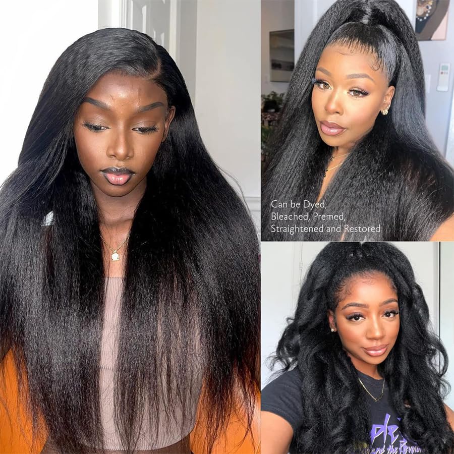 Ladoux HD transparent lace front wig in natural black for seamless blend