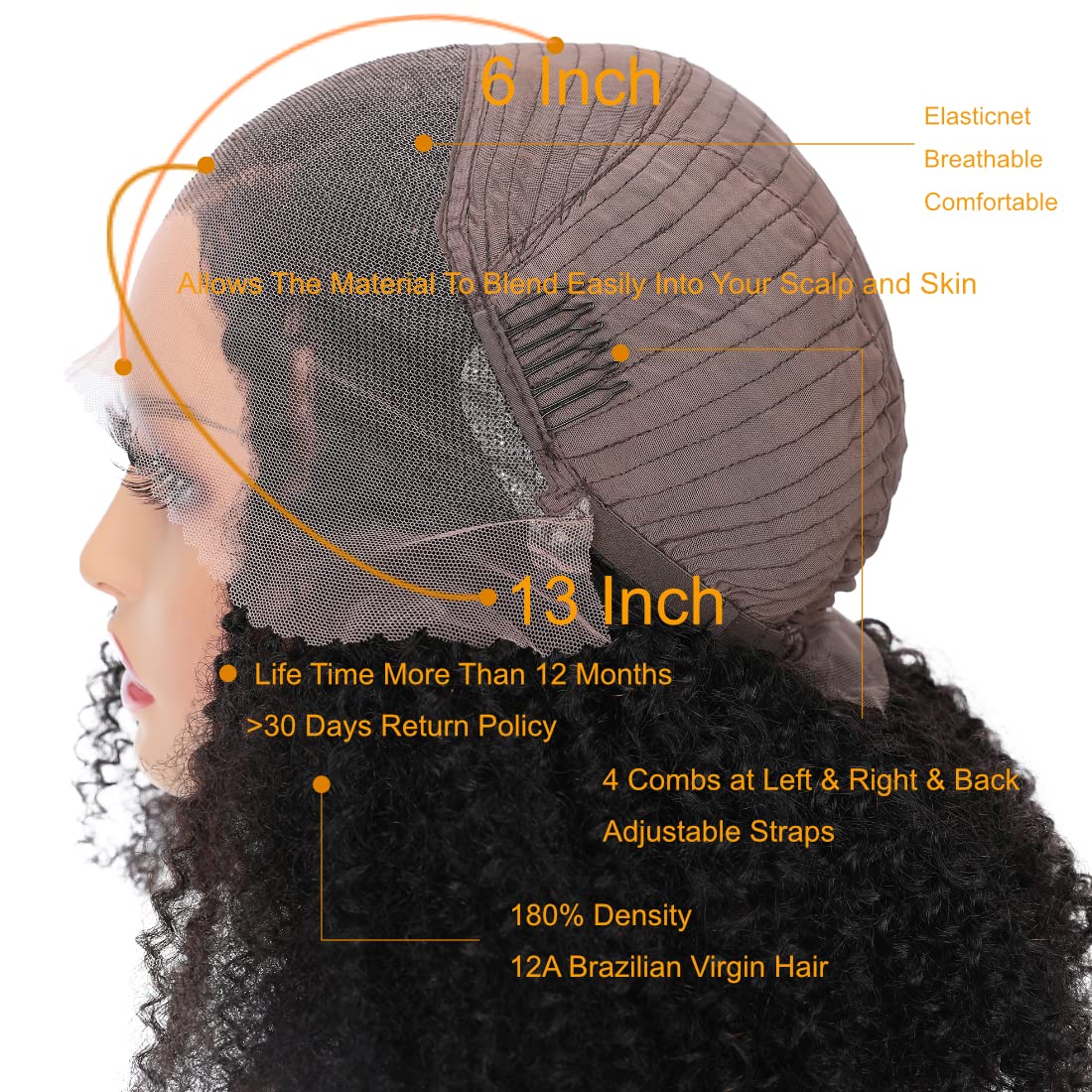 Ladoux pre-plucked hairline with baby hair for ready-to-wear appeal