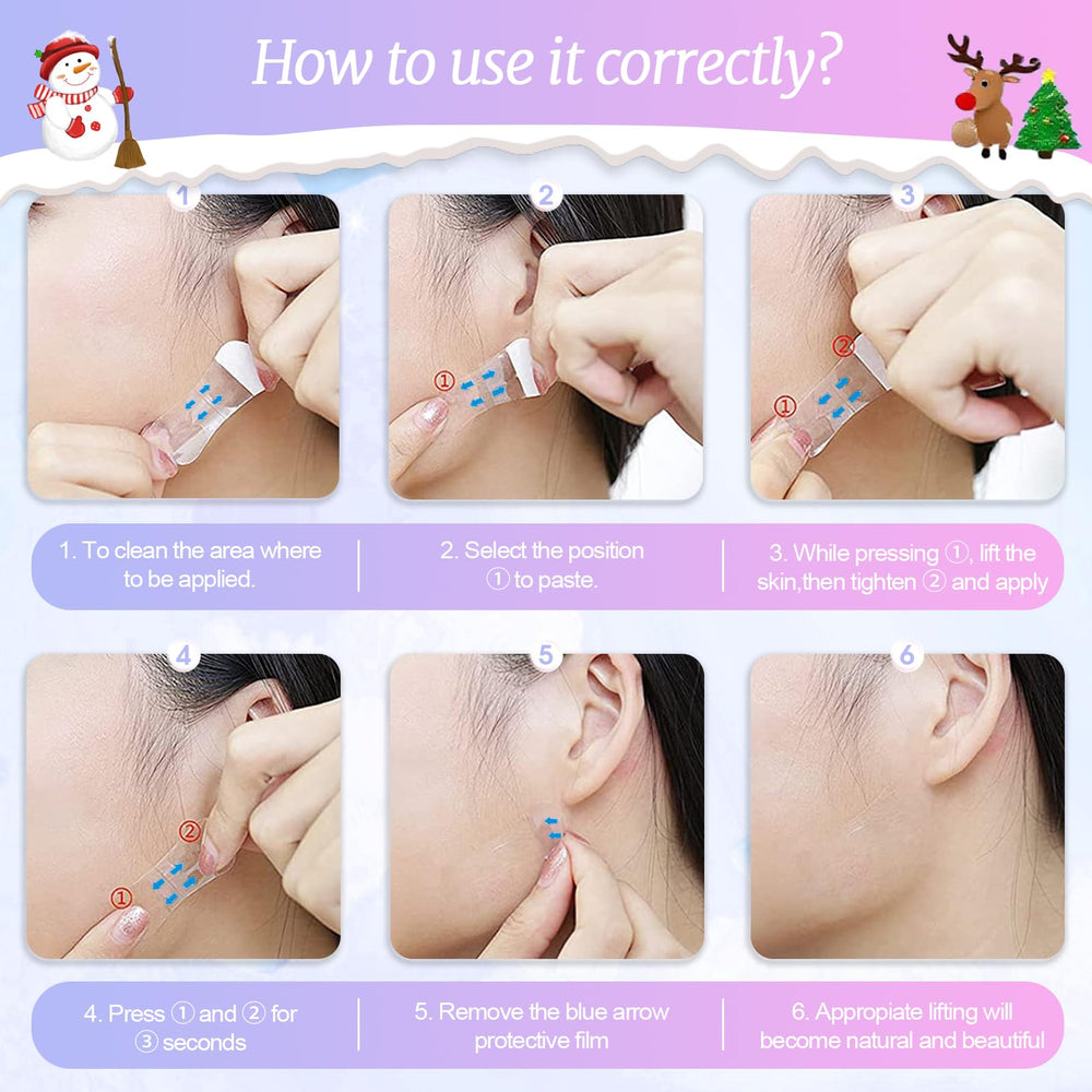 LadPemo Face Tape Easy 3 Step Application for fast use