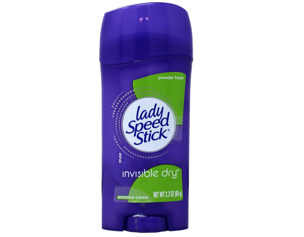 Lady Speed Stick Invisible Dry Powder Fresh 5-pack tilted pack highlights all-day freshness.
