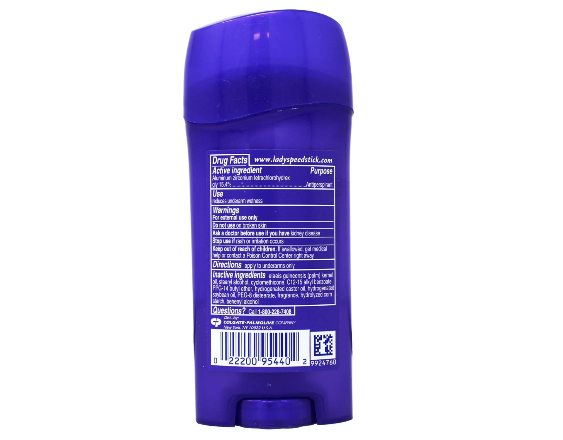 Lady Speed Stick Invisible Dry Powder Fresh 5-pack stick closeup emphasizes invisible finish.