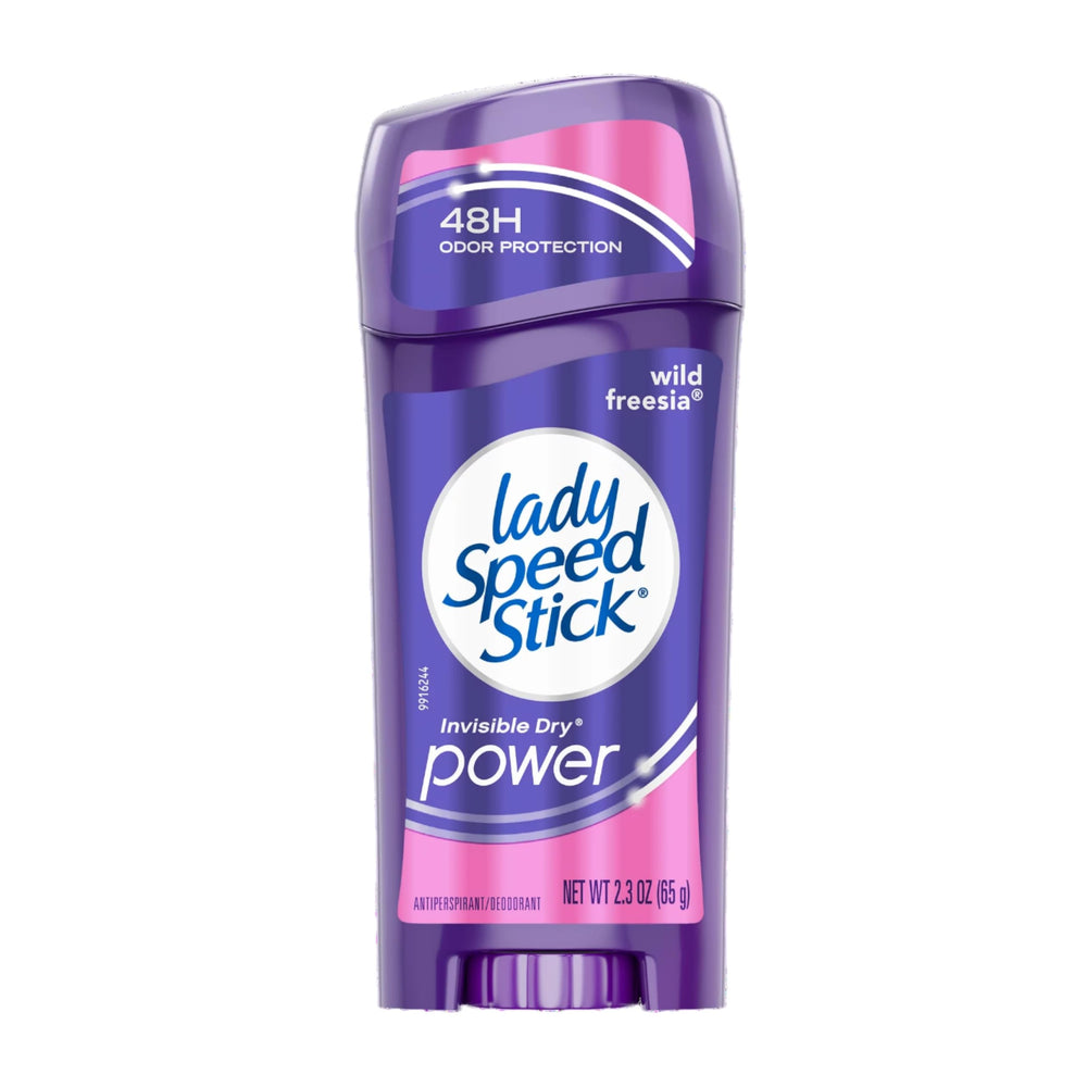 Lady Speed Stick Invisible Dry Power with Wild Freesia keeps you dry and feeling fresh all day.