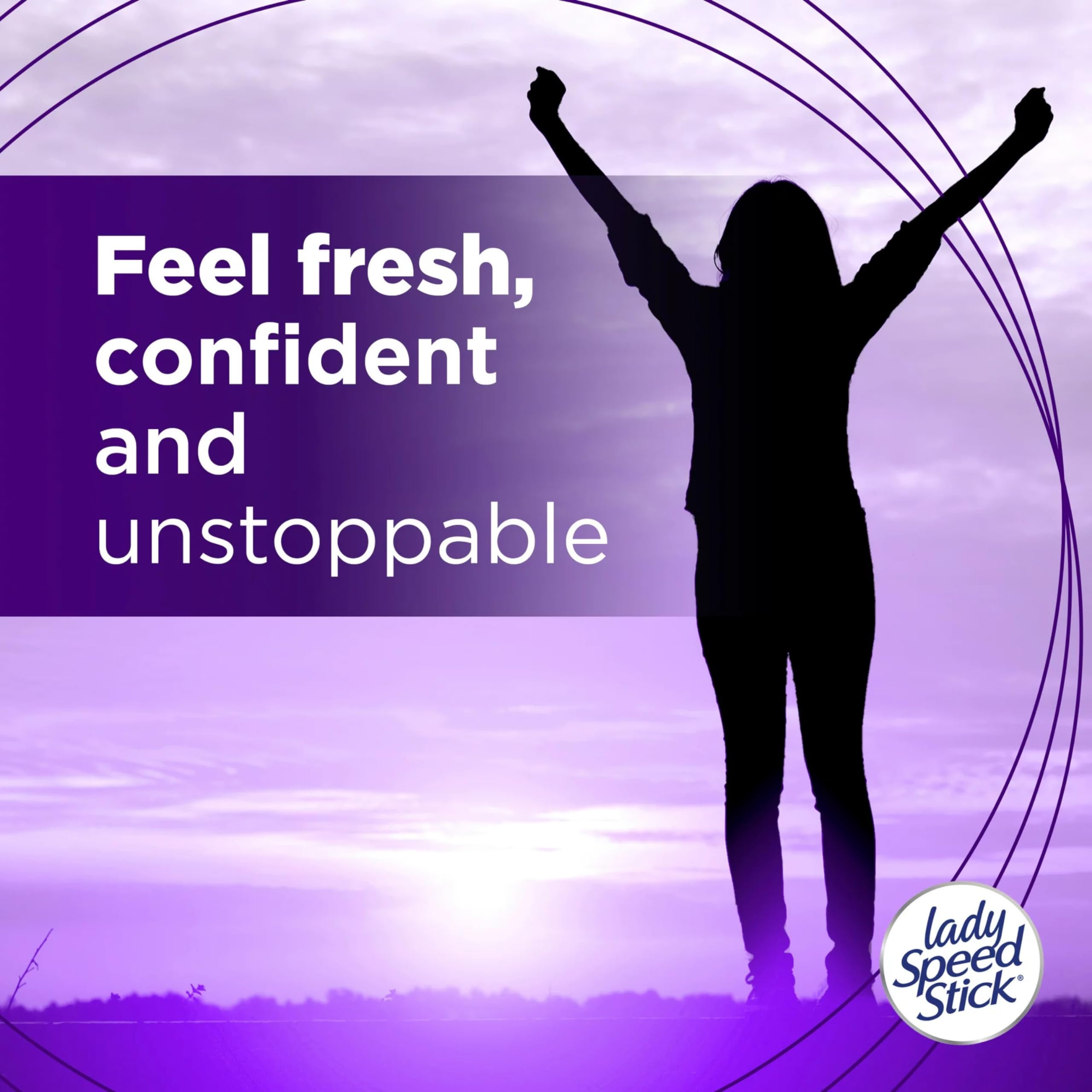 Lady Speed Stick Residue-free formula keeps underarms clean with 24-hour protection.