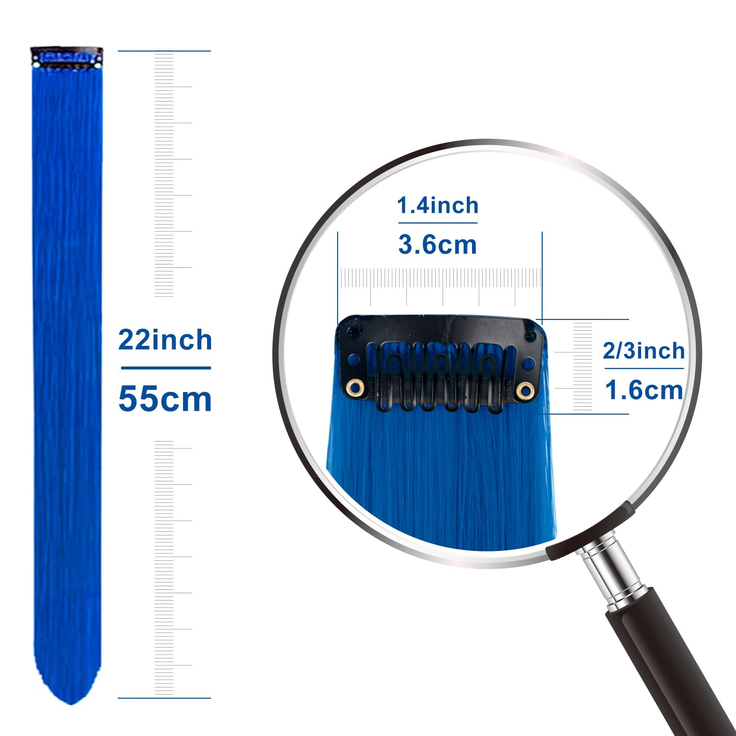 Ladyamz 22-inch length extensions ready to trim to fit your hairstyle.