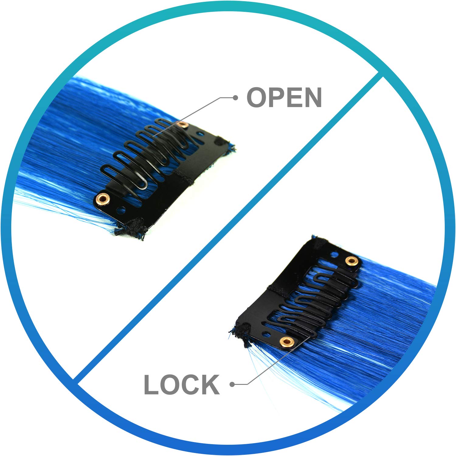 Ladyamz heat-resistant synthetic fibers up to 180°C for safe styling.