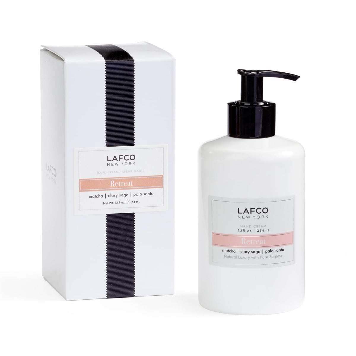 LAFCO New York Retreat hand cream 12oz bottle delivers hydrating care for hands
