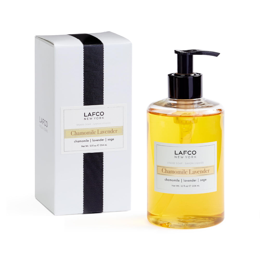 LAFCO New York Savon Liquide Camomille Lavande – bouteille élégante et hydratante.