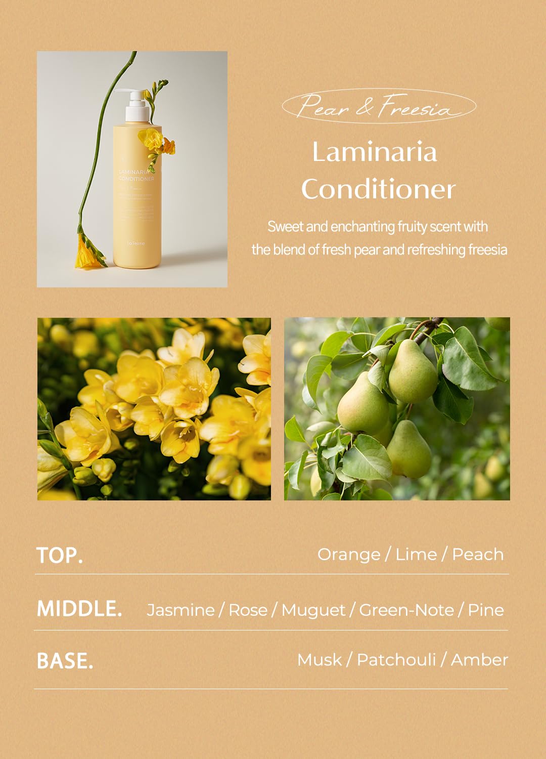 laferme Laminaria bathroom shelf with conditioner ready for daily hydration.