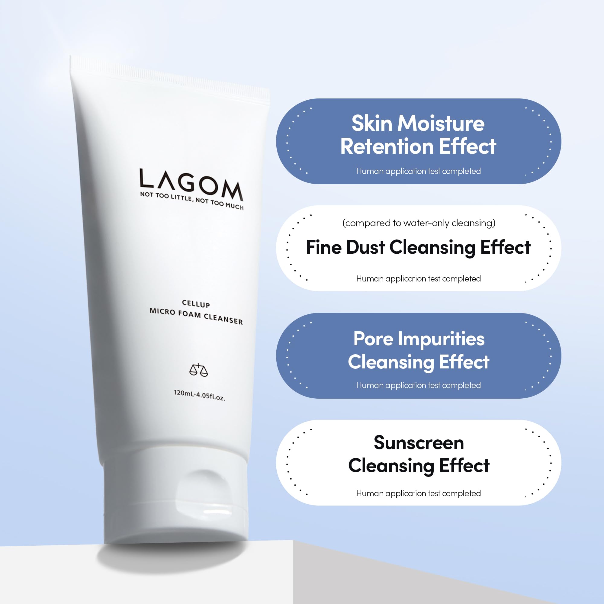 LAGOM Cellup cleansed skin with a refreshed, hydrated feel after use.