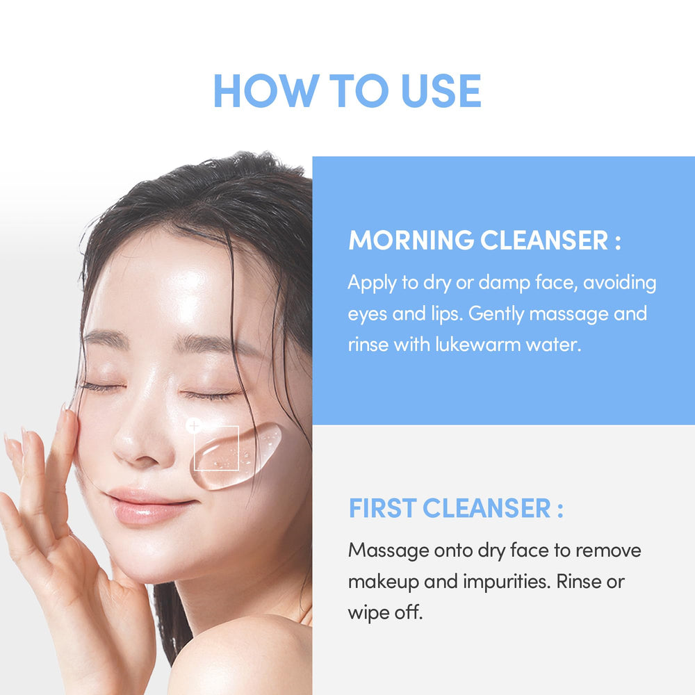 Lagom Cellup Gel To Water Cleanser rinse with lukewarm water for clean skin.