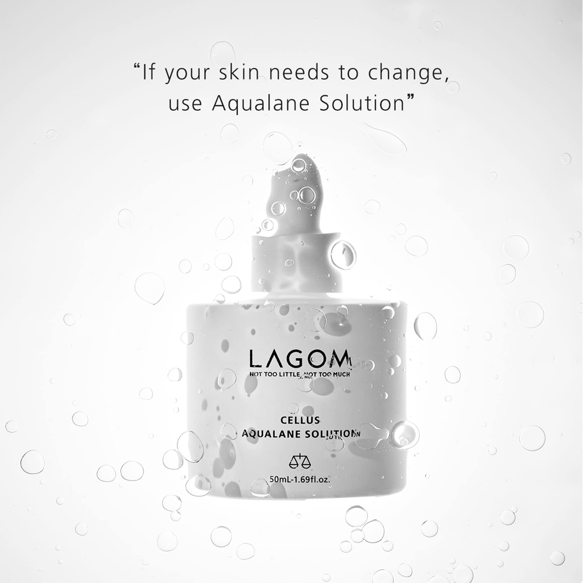 LAGOM Cellus Aqualane Solution layered with cream for extra moisture