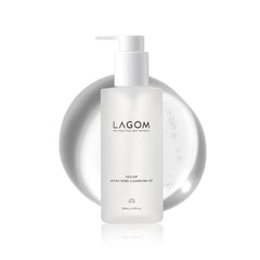 LAGOM Micro Pore Cleansing Oil bottle close-up for gentle makeup removal.