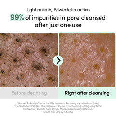 LAGOM Micro Pore Cleansing Oil massage on the face for cleansing.