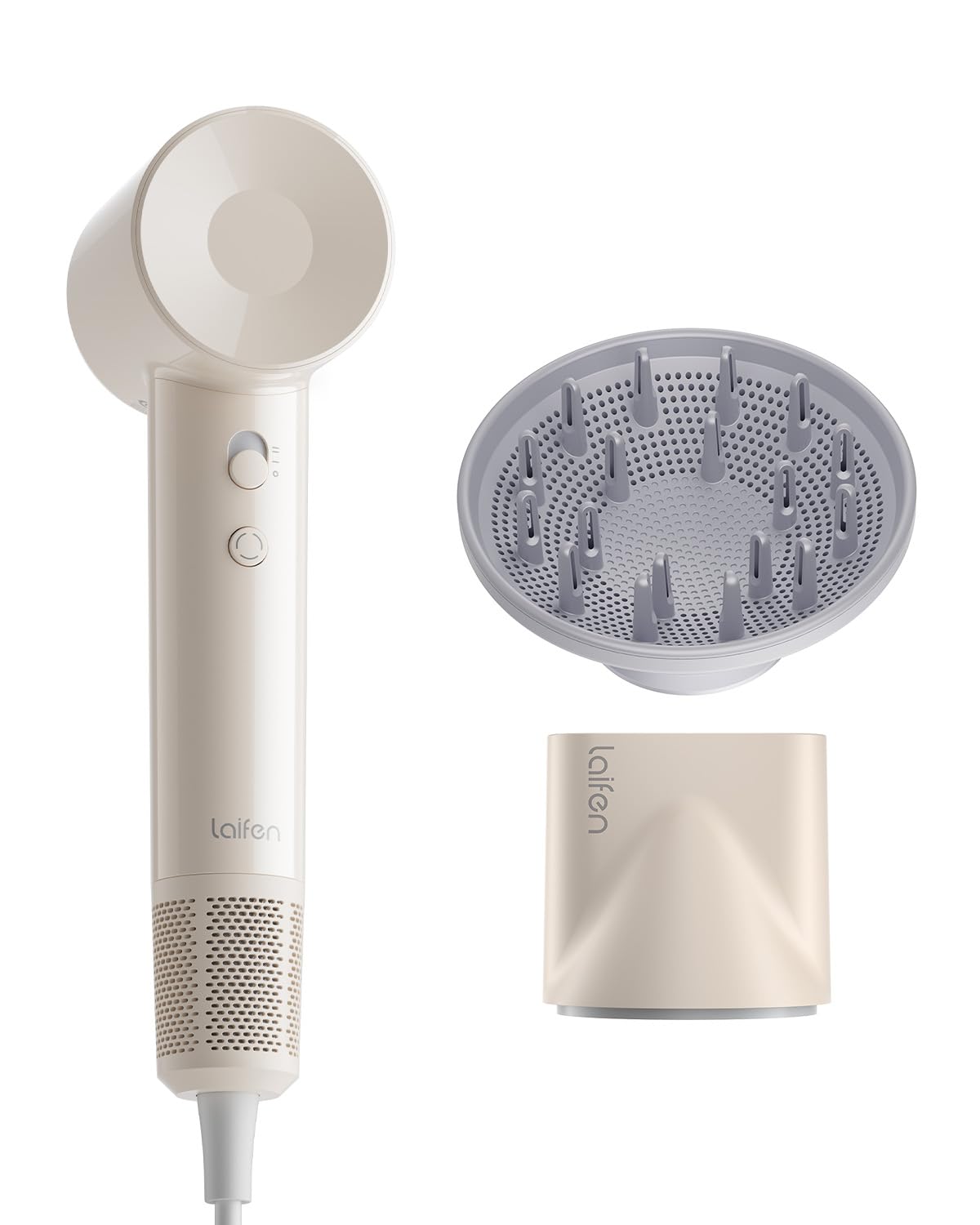 Laifen SE Lite hair dryer front view highlighting compact, travel-ready design