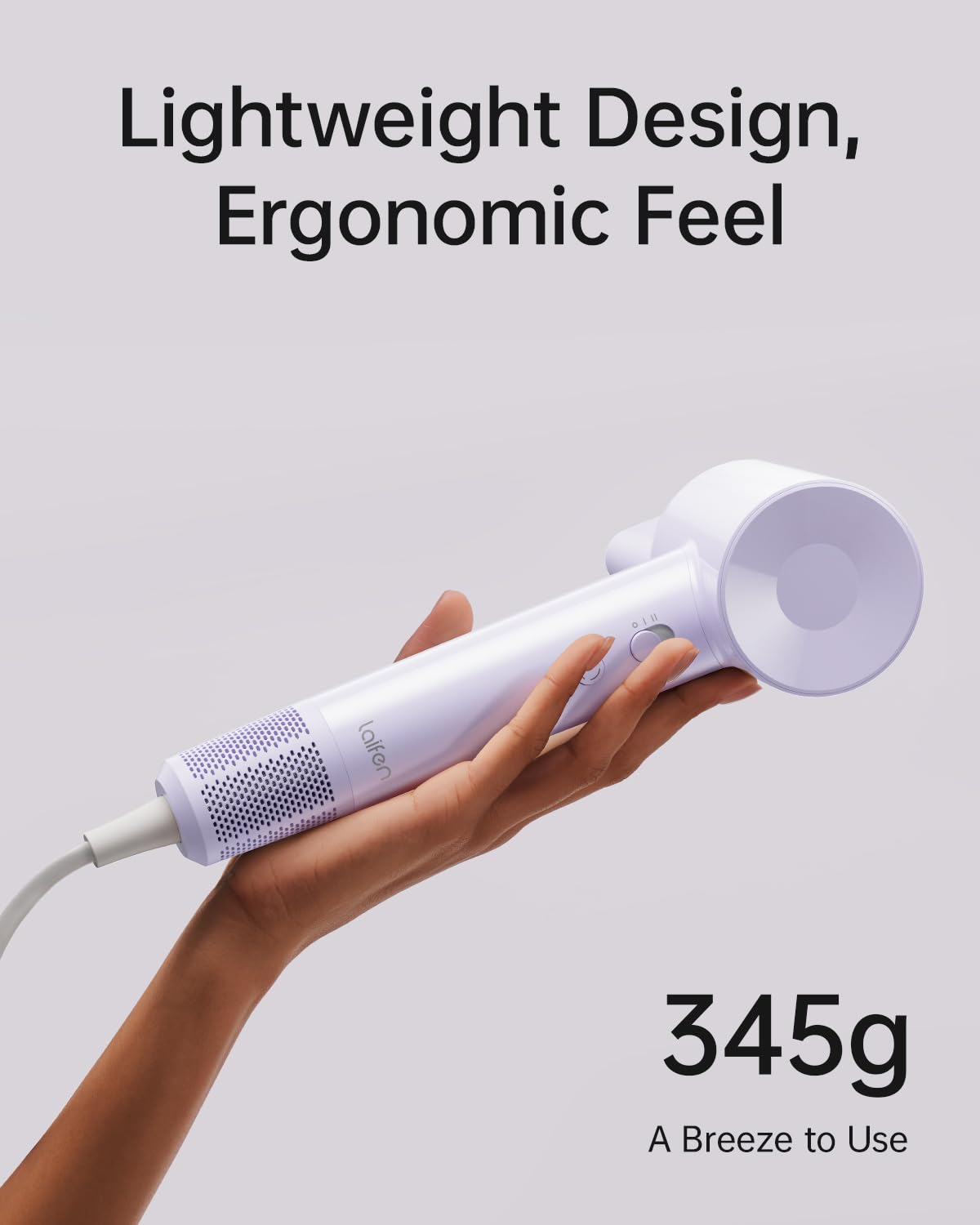 Laifen SE Lite features a fine mesh filter to protect hair.