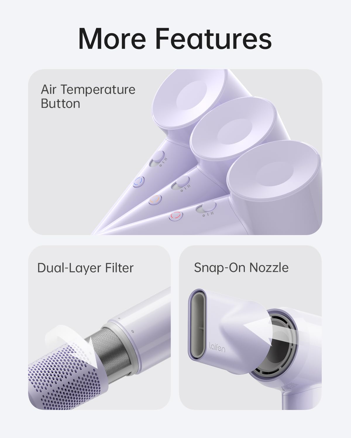 Laifen SE Lite helps achieve silky straight looks with the right nozzle.