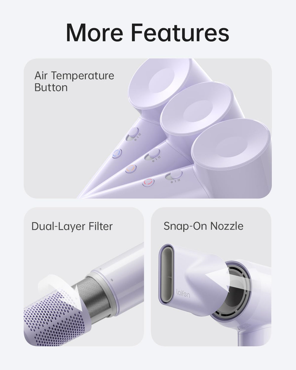 Laifen SE Lite helps achieve silky straight looks with the right nozzle.