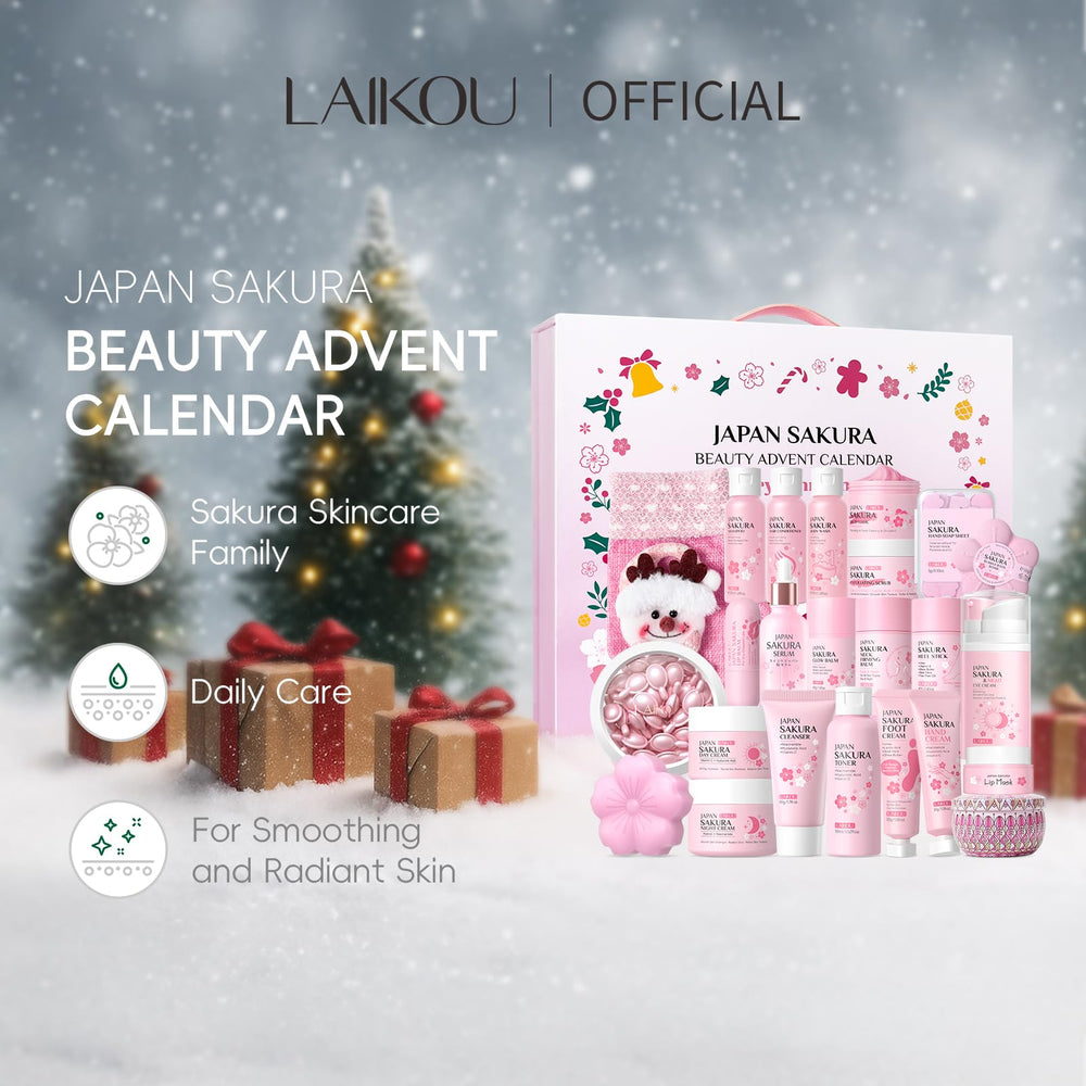 LAIKOU Advent Calendar 24 days design ideal for daily skincare surprises.