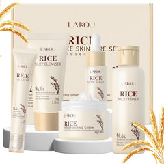 LAIKOU rice cleanser bottle with pump for gentle daily cleansing