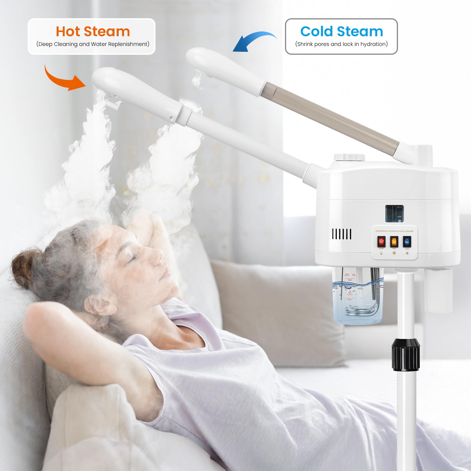 Lailelaodi timer function helps schedule steaming intervals.