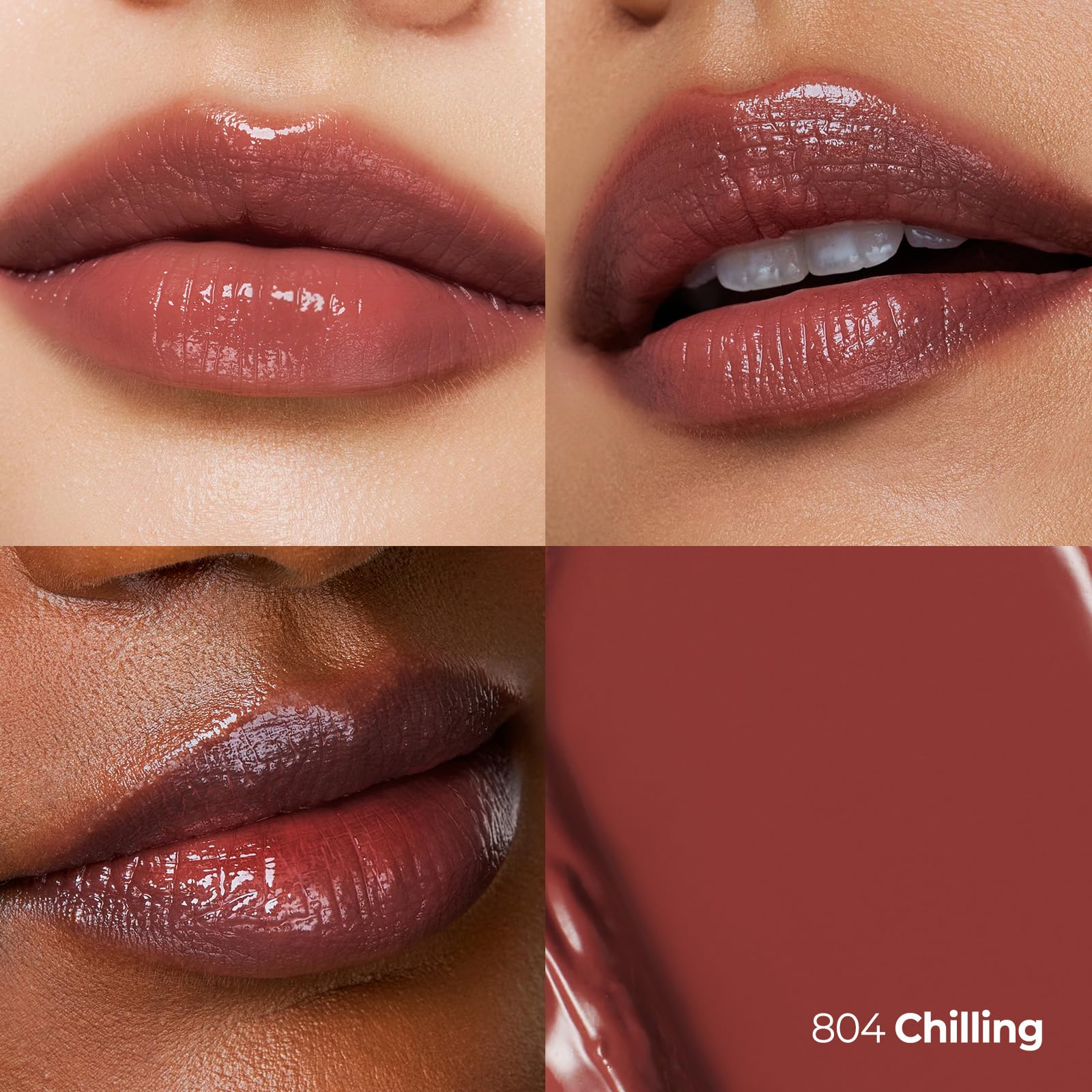 Laka Devil Lip swatch on skin reveals vivid color with sheer glow