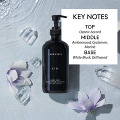 Lake & Skye 11 11 hand soap pump delivers rich lather for clean hands.