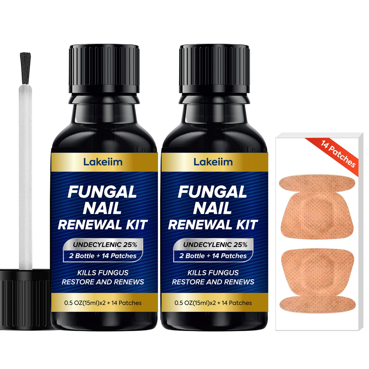 Lakeim Toenail Fungus Treatment bottles show the extra-strength daily formula.