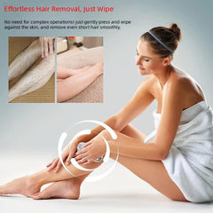 Lakko Painless Hair Removal in circular motion on skin.