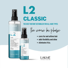 LAKMÉ L2 Classic Bi-Phase Conditioner mist application for smooth hair