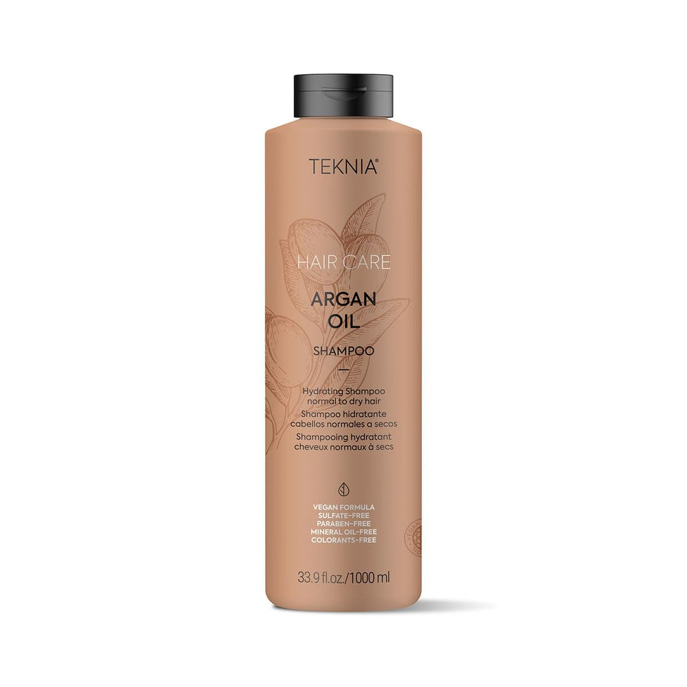 LAKMÉ Teknia Argan Oil Shampoo bottle for deep hydration.
