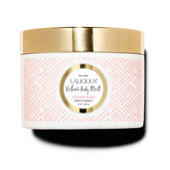 LaLicious Sugar Kiss Velour bottle close-up for skin hydration