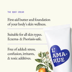 Close-up on texture shows rich shea and hydrating feel from the product.