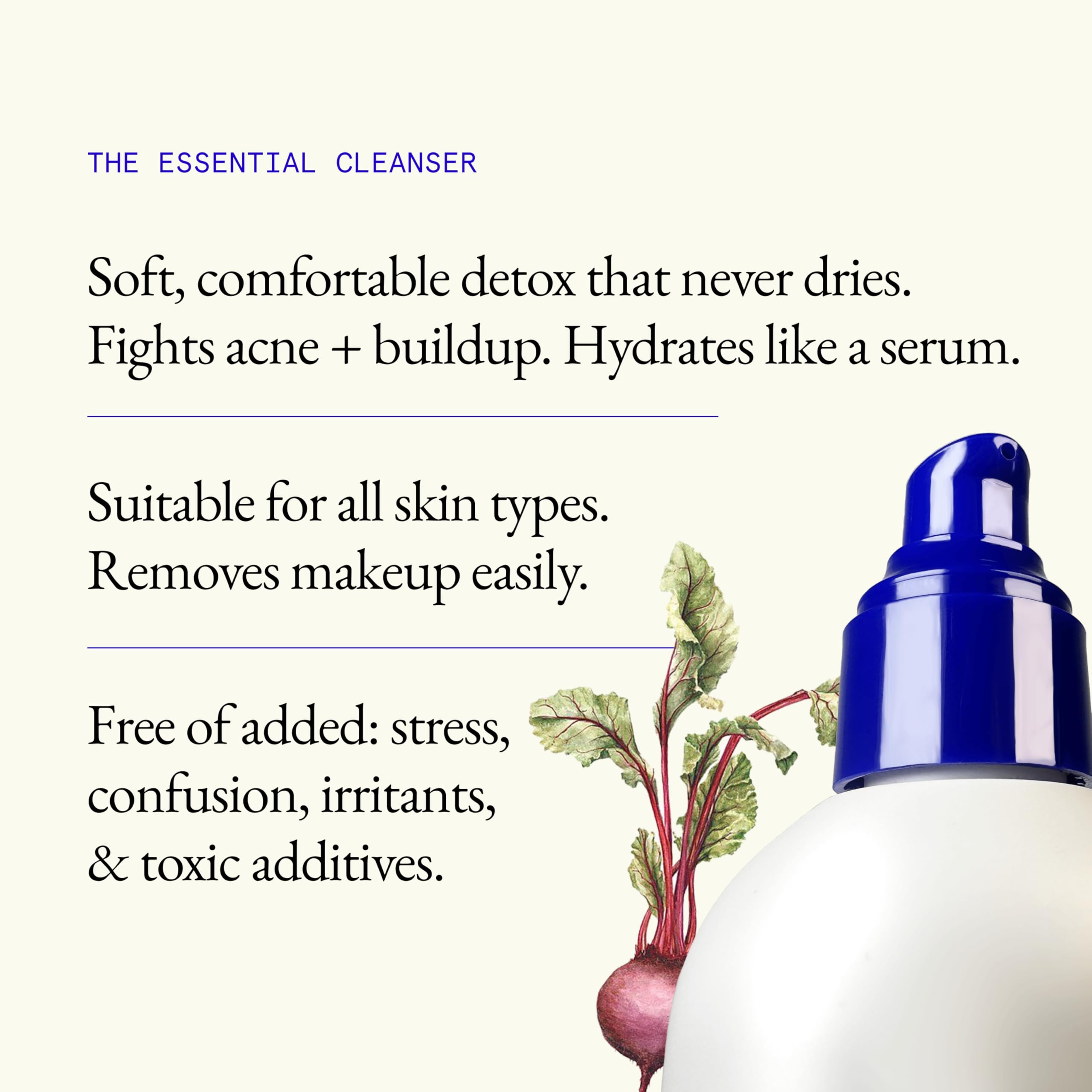 Lamarue Essential Cleanser close-up showing gentle gel-cream foam texture