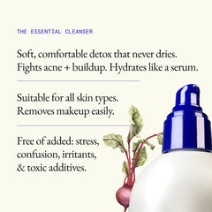 Lamarue Essential Cleanser close-up showing gentle gel-cream foam texture
