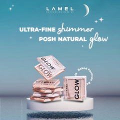LAMEL Glow Highlighter cream texture closeup shows a smooth, non-cakey finish.