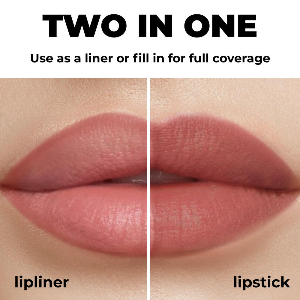Lamel Lip Liner Pencil pink plum espresso swatches show color range