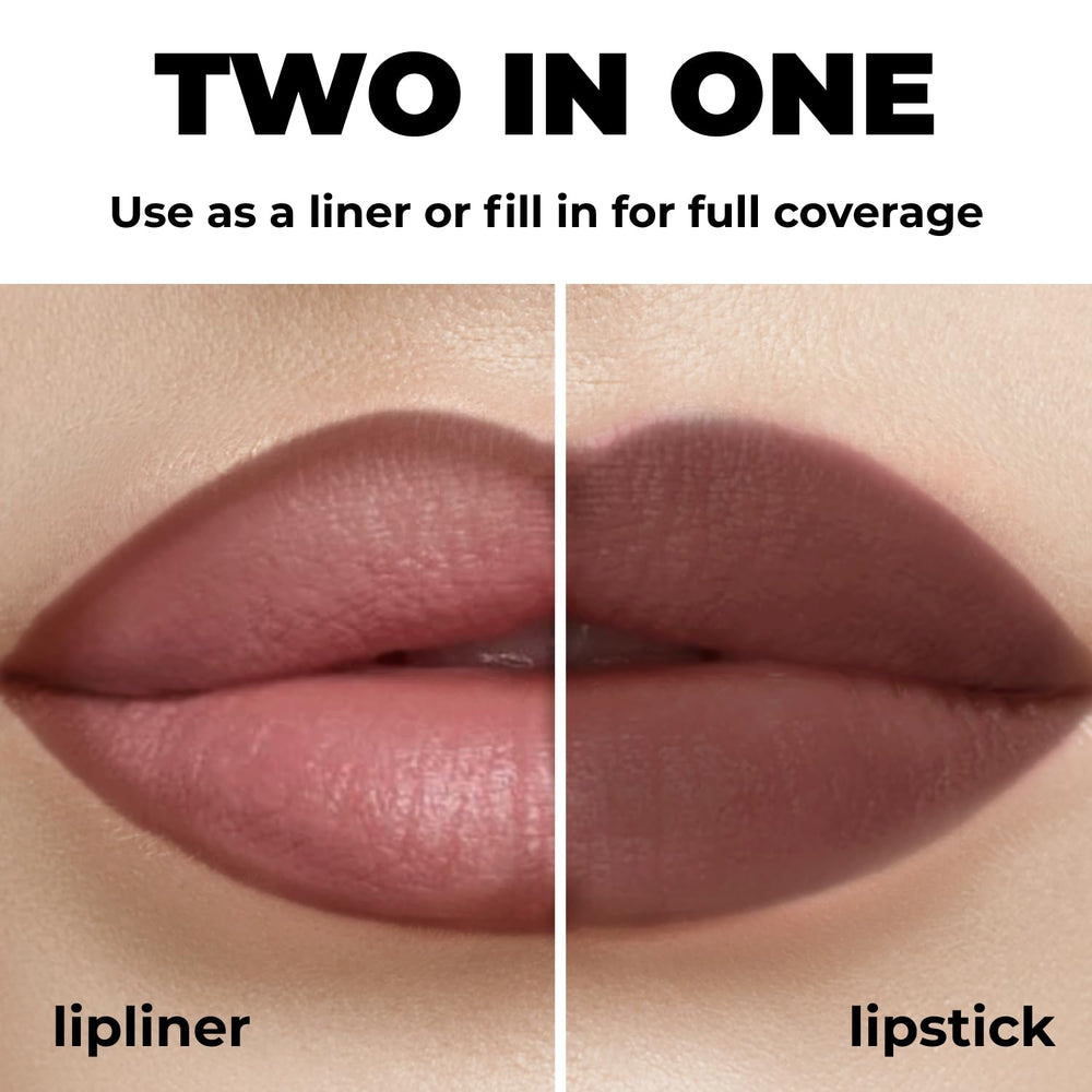 Lamel Matte Gel Lip Liner Waterproof formula endures humidity and meals.