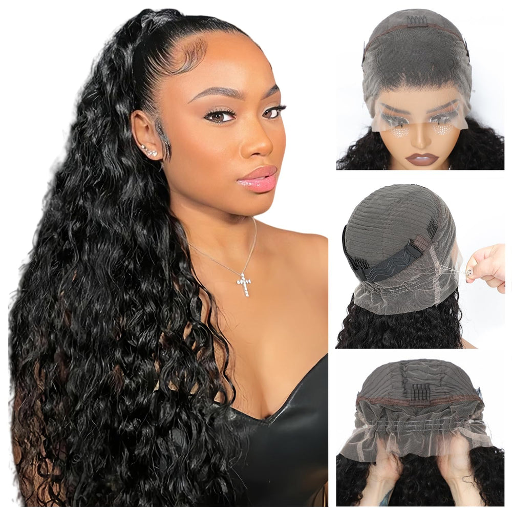 Lametope 360 lace front wig with hidden strap for comfortable all-day wear.