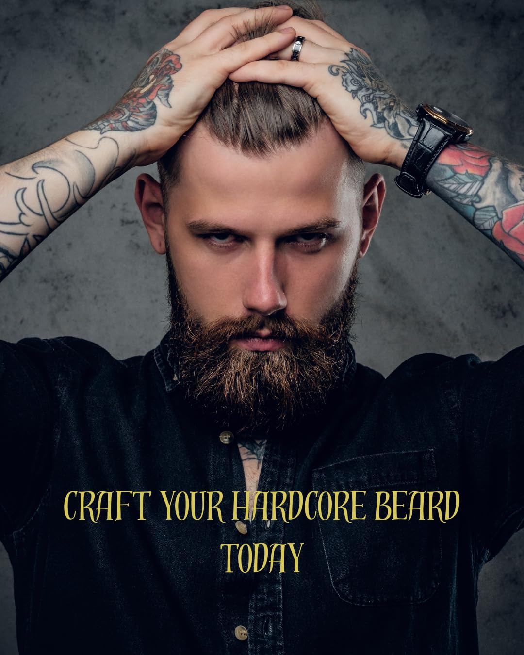 LAMONICA'S NATURALS HARDCORE application scene demonstrating smooth, manageable beard