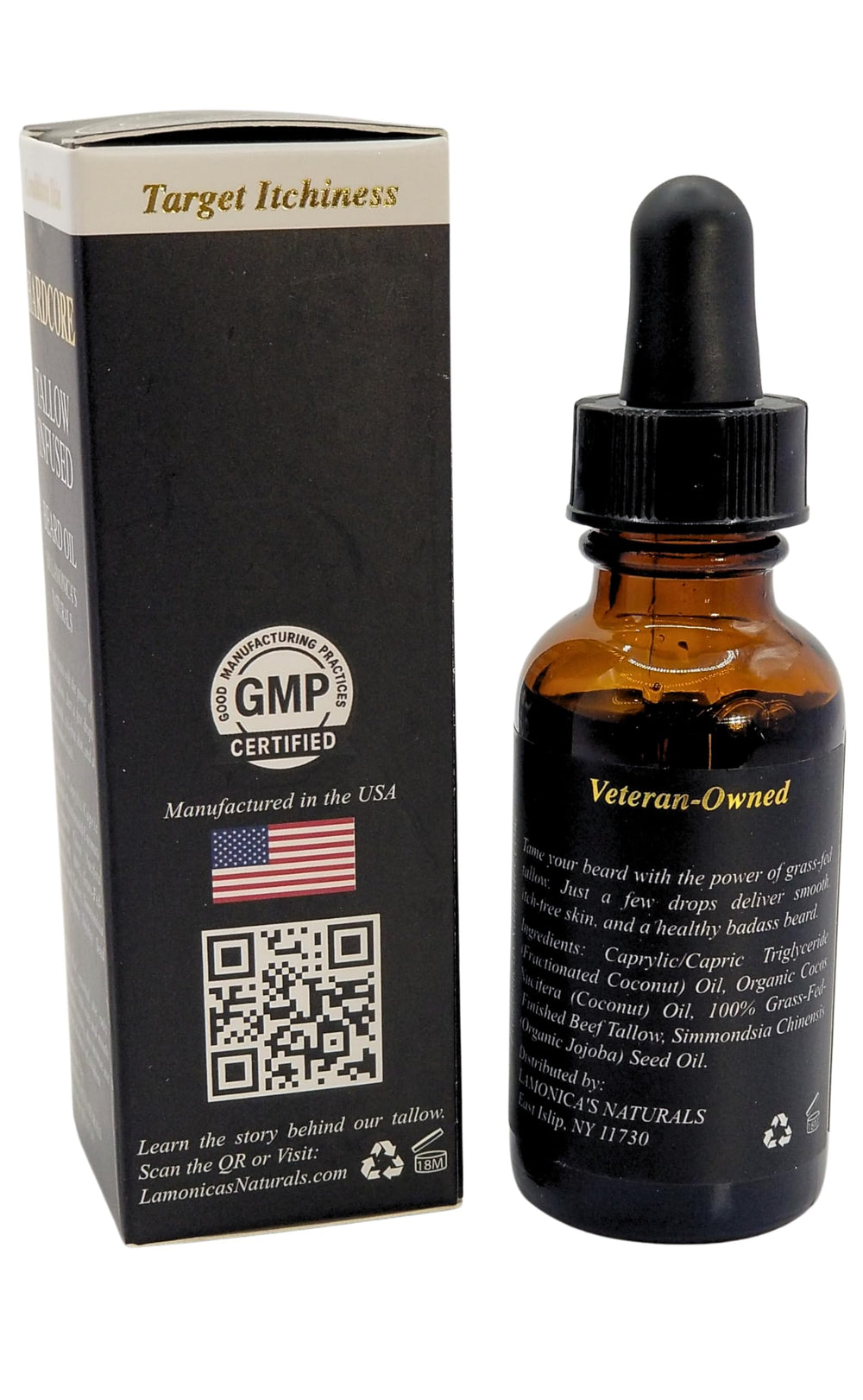 LAMONICA'S NATURALS HARDCORE cap close-up highlighting fragrance-free formula