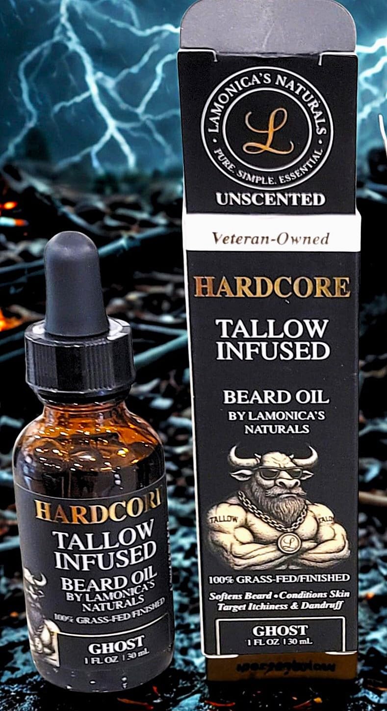 LAMONICA'S NATURALS HARDCORE daily-use scene on a clean vanity for grooming
