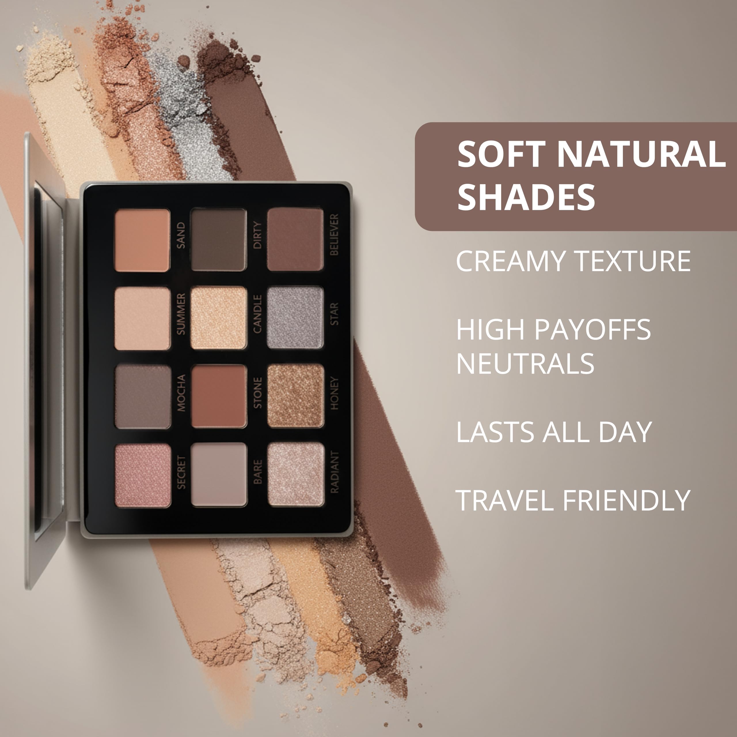 Lamora Attraction Eyeshadow Palette smokey eye looks from soft to dramatic