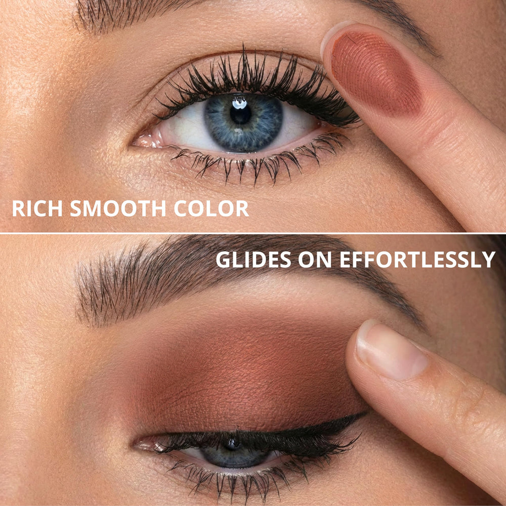 Matte shade row from Lamora Bronze Palette for everyday definition