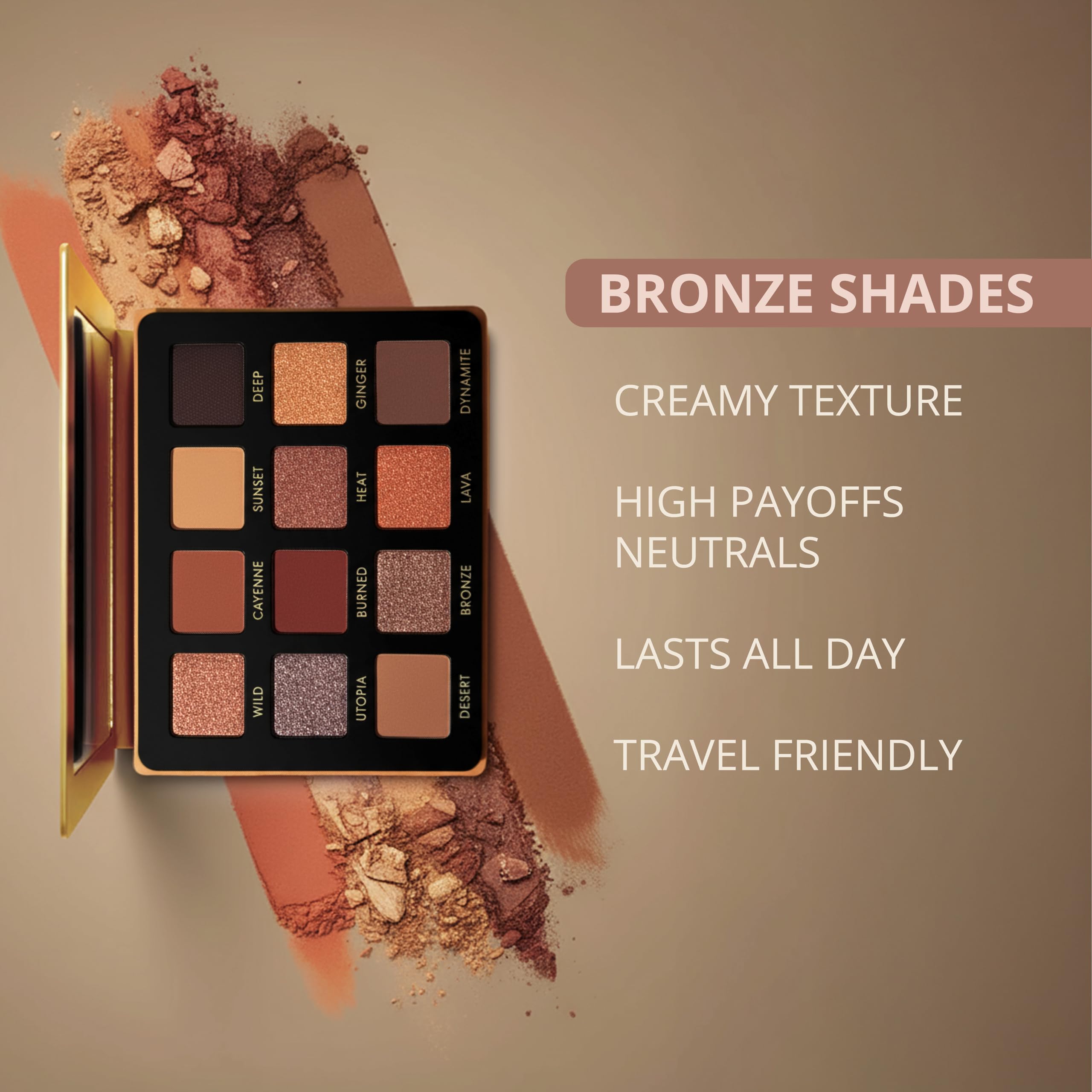 Lamora Bronze Palette smoky eye for a cool evening vibe