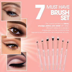 Lamora Eyeshadow Brush Set with soft synthetic bristles for gentle, even color.