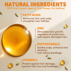 Lampolar Pumpkin Seed Oil being applied to hair for lightweight nourishment.