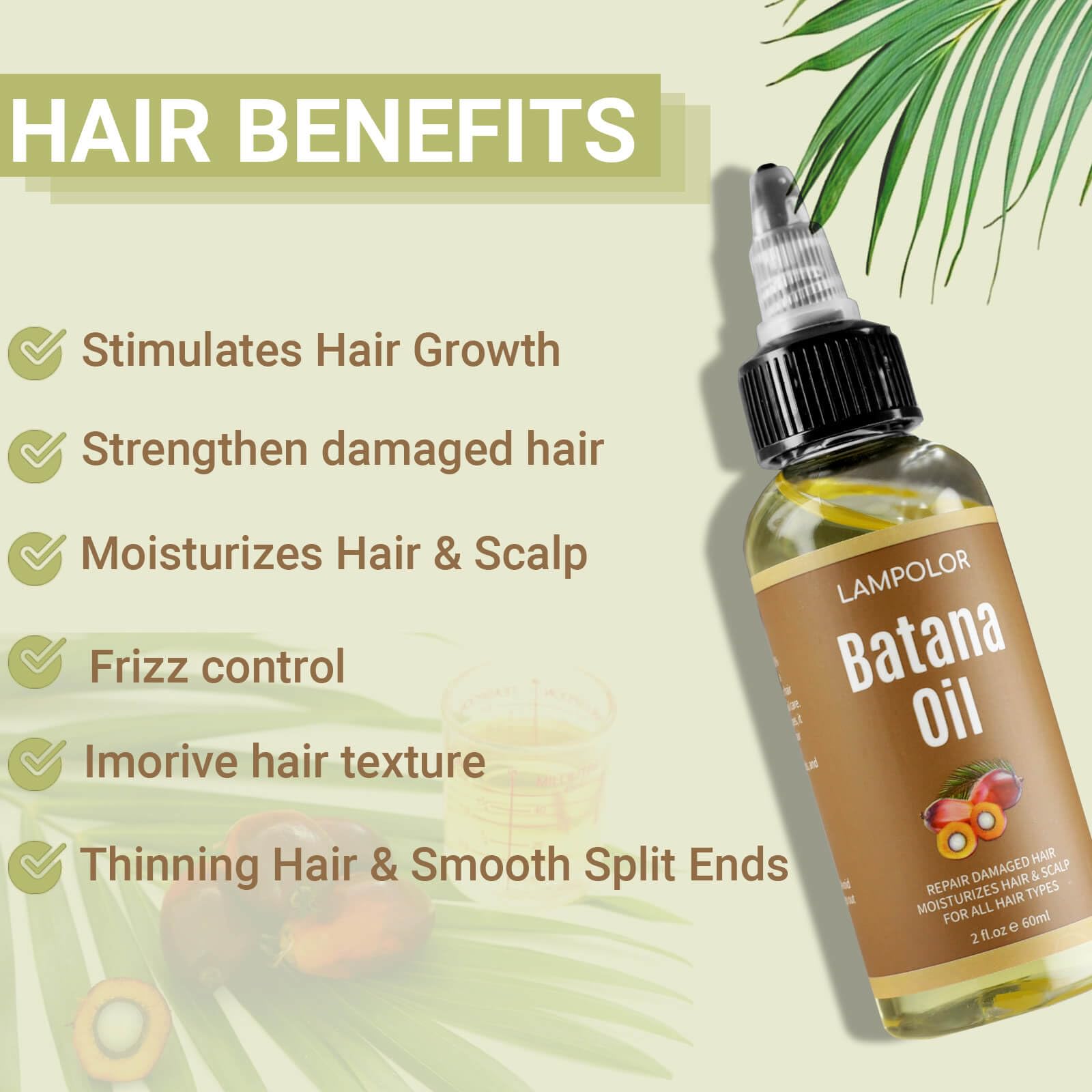 Lampolar Batana Oil drops for scalp nourishment and easy application