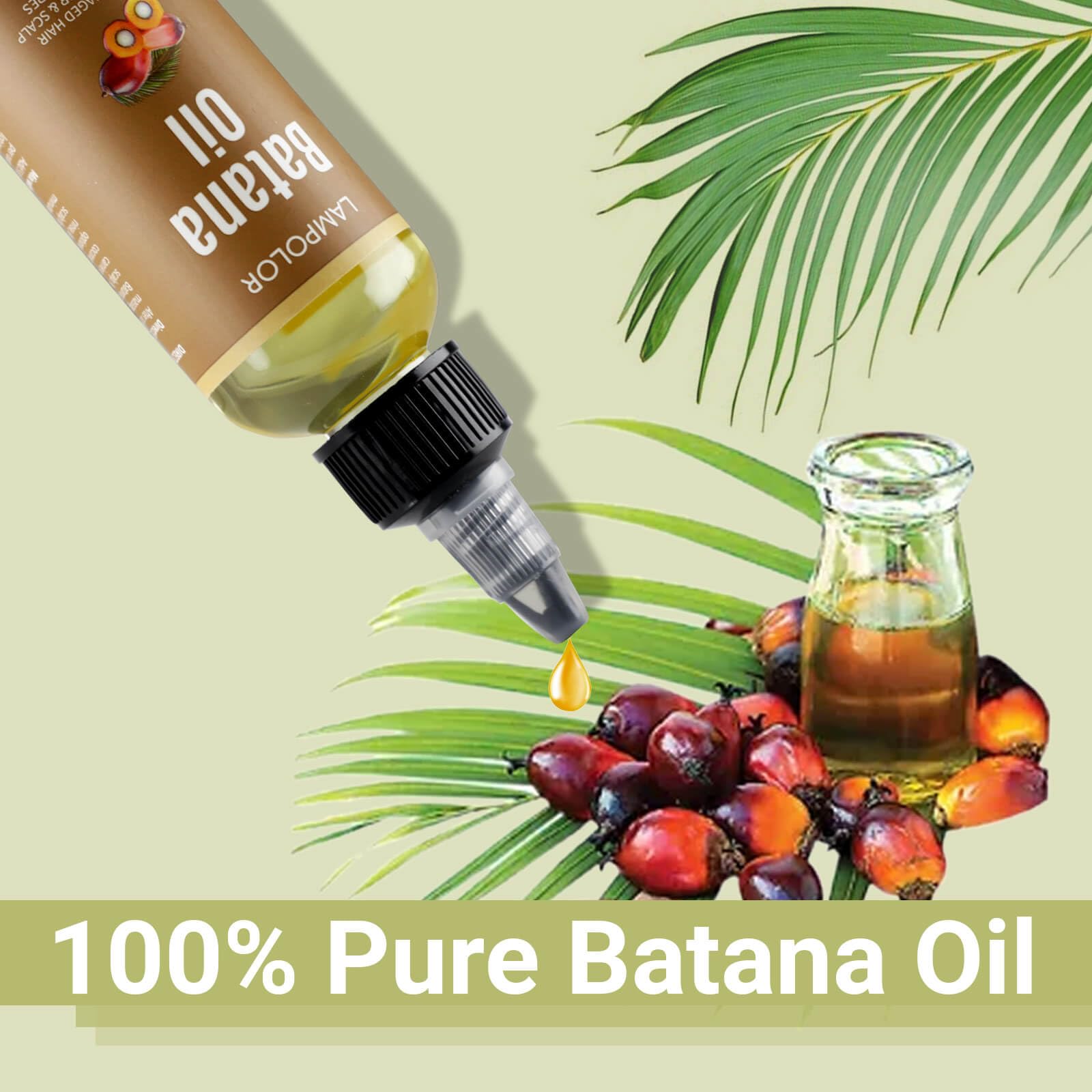 Lampolar Batana Oil applied to hair for smoother, manageable strands