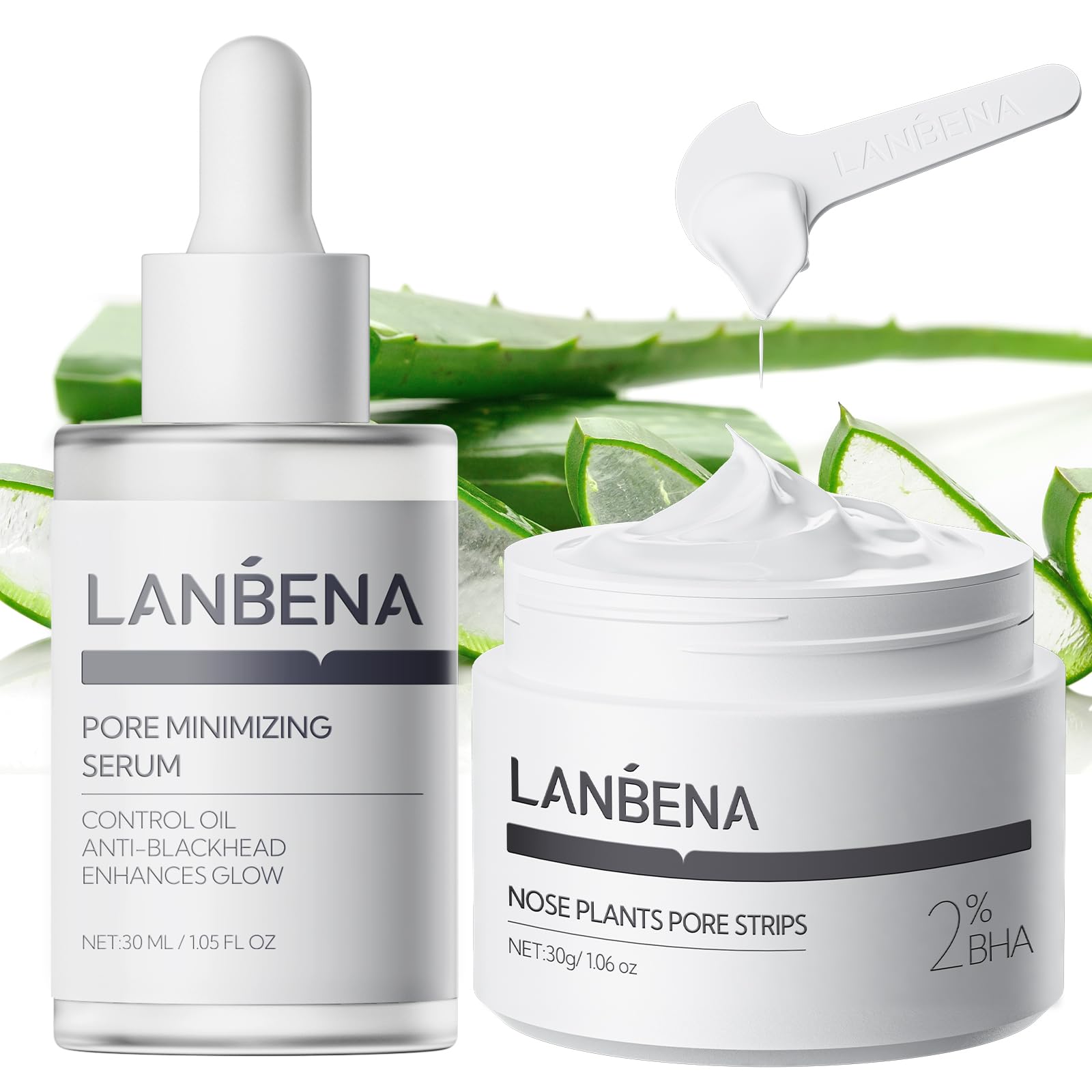 LANBENA 3-in-1 blackhead removal set with nose strips for clearer pores